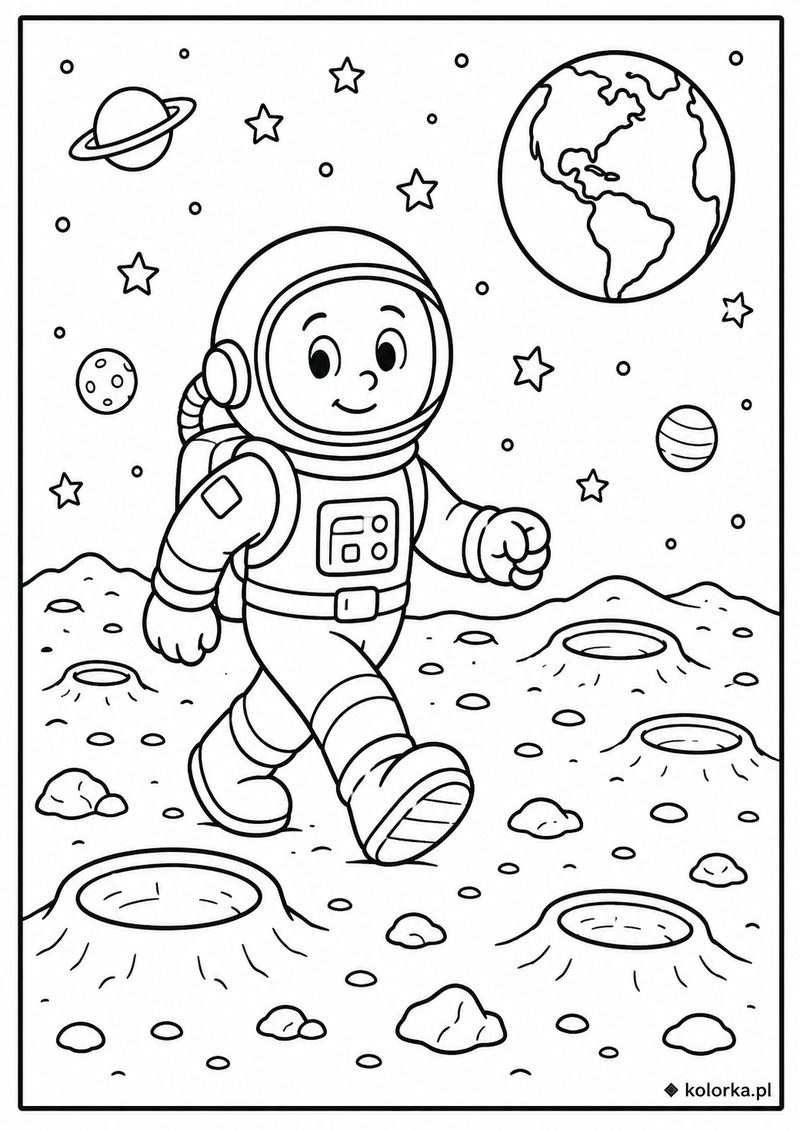 Astronauci, kosmos i planety - łazik badający księżycowe kratery
